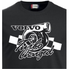 T-shirt Turbocharger Volvo logo text checker